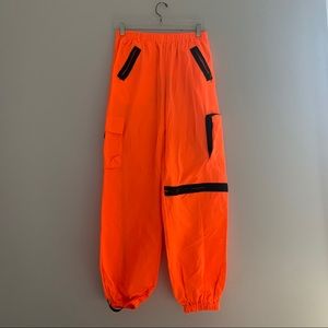 PLT Orange and black zipper pocket pants